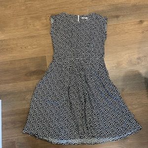 Nice midi dress black in white dots size 40/8
